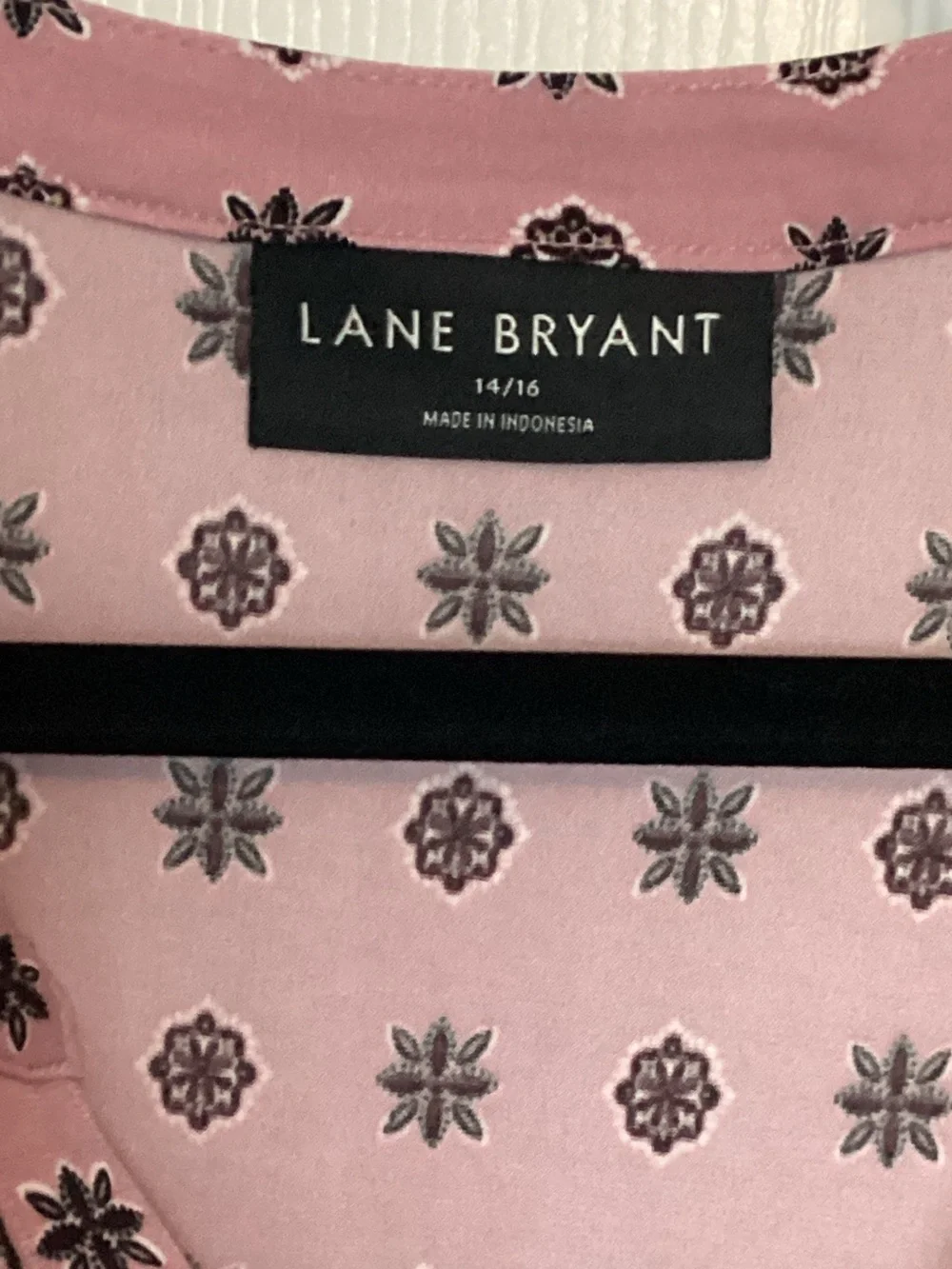 Lane Bryant Mauve Floral-Print V-Neck Tunic - Picture 4 of 5